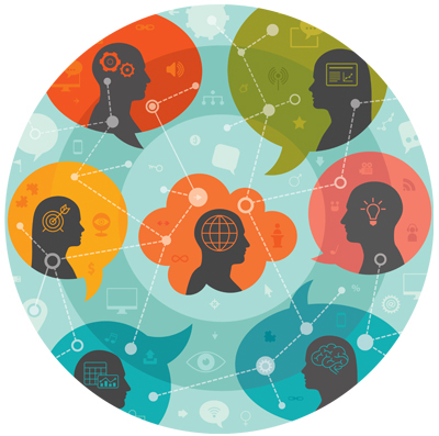 Integrating Behavioral Health and Primary Care. A group of people in conversation.