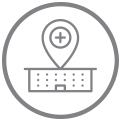 Hospital map pin icon