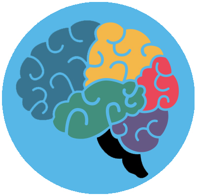 Digital Solutions in Behavioral Health. A multi-colored brain.