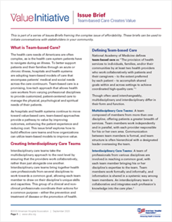 The Value Initiative Issue Brief: Team-based Care Creates Value Image 243px