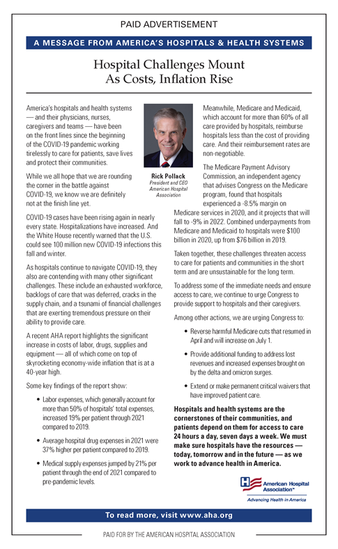 Hospital Challenges Mount As Costs, Inflation Rise