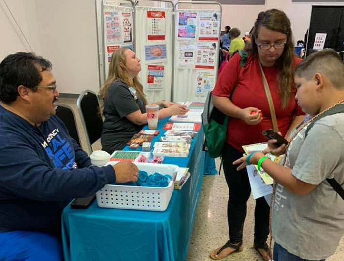 people at a health fair