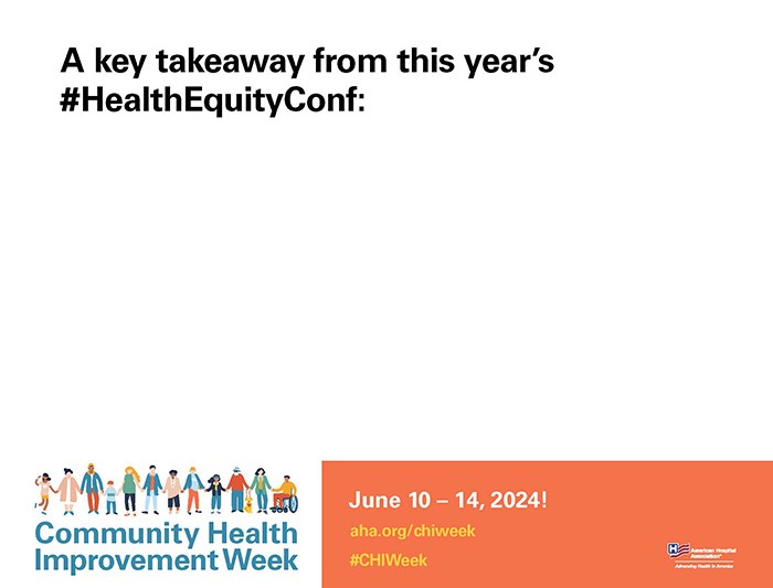A key takeaway from this year's #HealthEquityConf