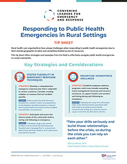 Cover Image of Responding to Public Health Emergencies in Rural Settings