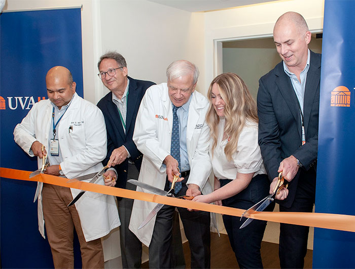 UVA Executives and clinicians cut ribbon on the new Parkinsons clinic