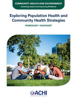Cover image for the snapshot: Exploring Population Health and Community Health Strategies