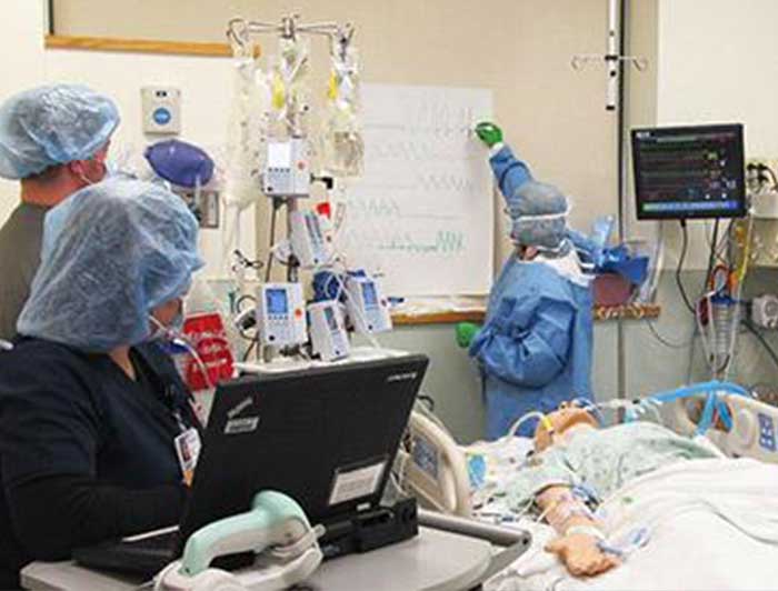 Dartmouth Hitchcock Medical Center patient safety training center room