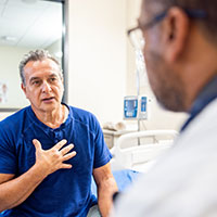 military veteran at medical facility