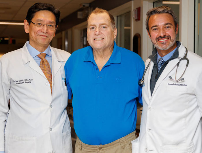Massachusetts General Hospital. Tatsuo Kawai, M.D., Tim Andrews, Leonardo Riella, M.D. (left to right)