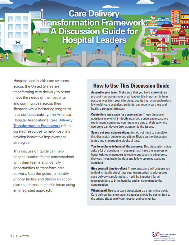 Care Delivery Transformation Discussion Guide PDF