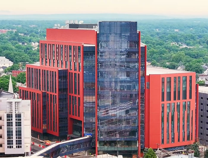 RWJBarnabas Health. Exterior shot of the Jack & Sheryl Morris Cancer Center