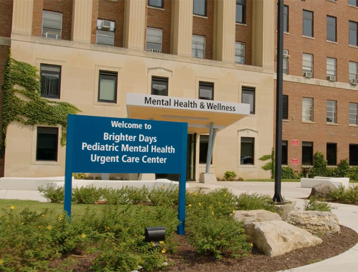 Telling the Hospital Story: Golisano Children’s Hospital - Exploring the benefits of pediatric mental health urgent care centers. Image: Brighter Days Pediatric Mental Health Urgent Care Center exterior