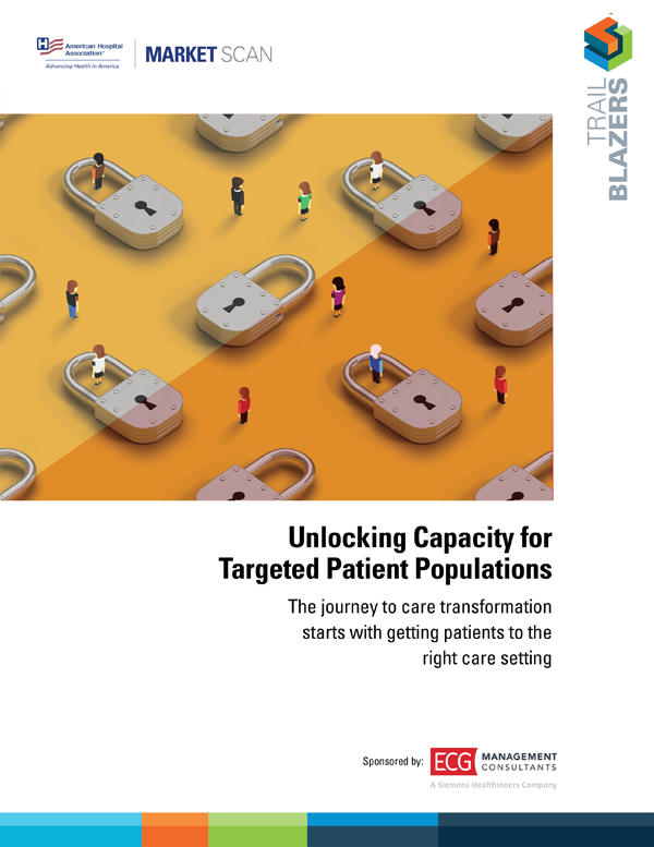 Cover of Unlocking Capacity for Targeted Patient Populations: The Journey to Transformation Starts with Getting Patients to the Right Care Setting