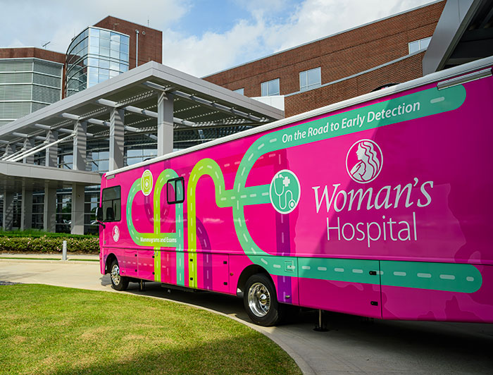 Woman’s Hospital. Mobile mammography bus