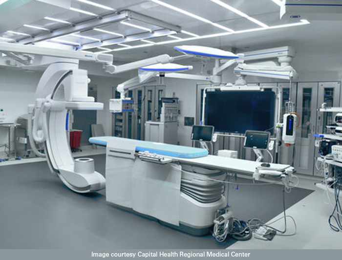 Telling the Hospital Story: Capital Health Regional Medical Center - Major expansion of heart and vascular care in Trenton. Image of new room built as partof expansion