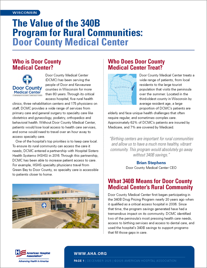 The Value of the 340B Program: Door County Medical Center | Wisconsin Case Study