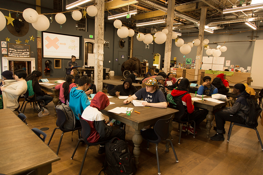 826 valencia main room with kids at tables