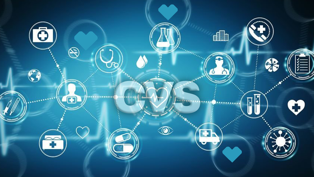 CVS Health’s Next Big Goal: Solve Interoperability. The CVS logo connected to a number of healthcare icons.