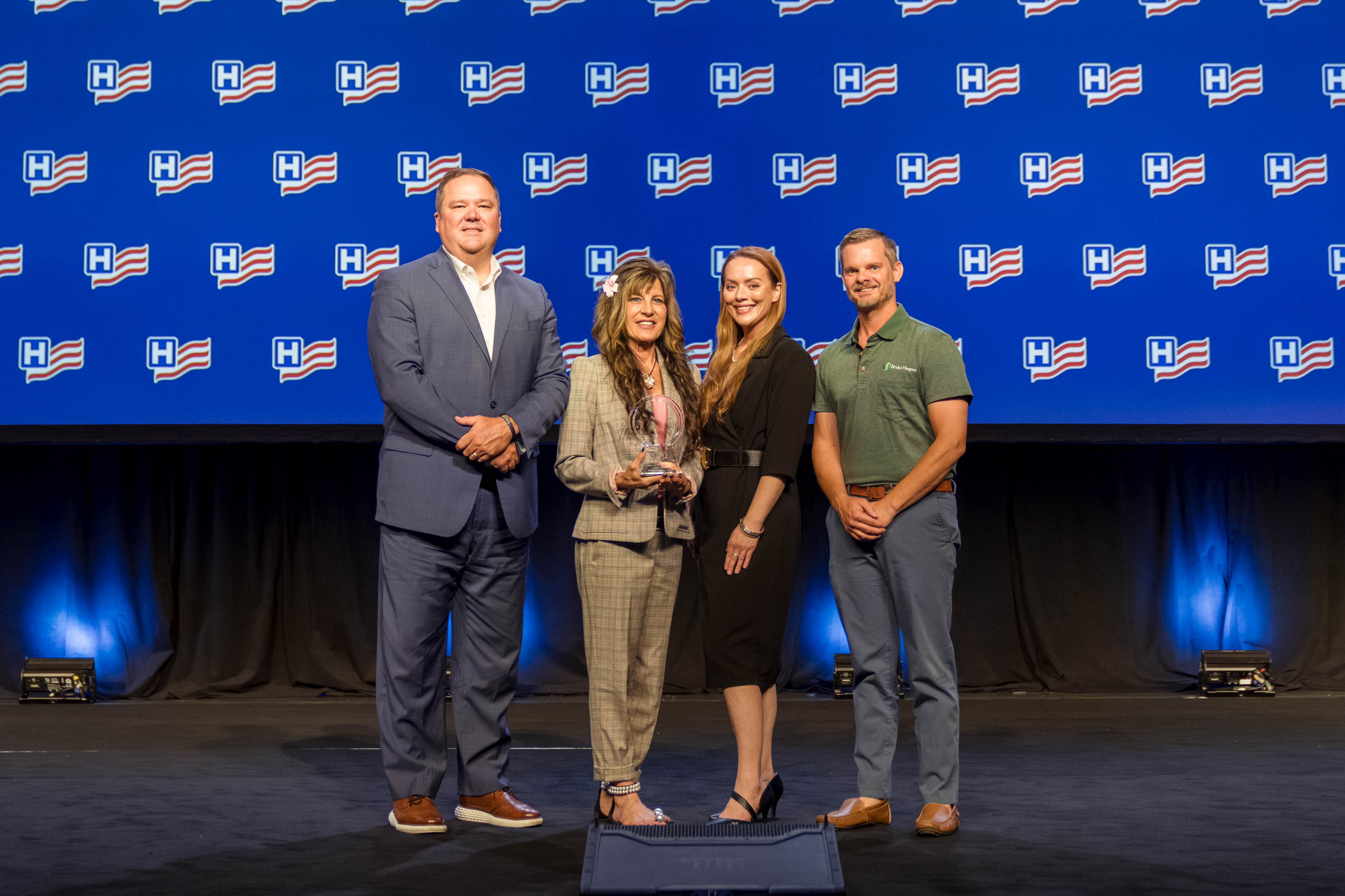 Bristol Hospice – Hawaii accept their Circle of Life Award at the 2025 AHA Leadership Summit.
