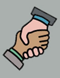 Explore partnerships to meet critical care needs. Two hands shaking.