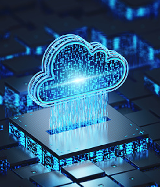 Innovaccer Inc. A data cloud raining on a microchip.
