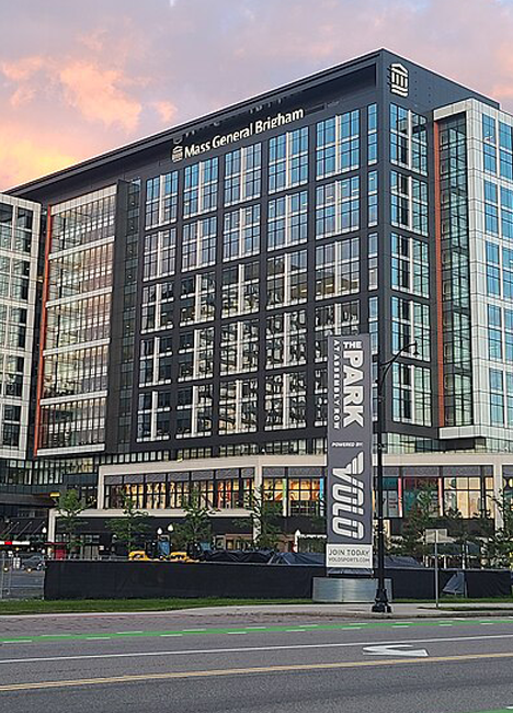 Mass General Brigham hospital building.