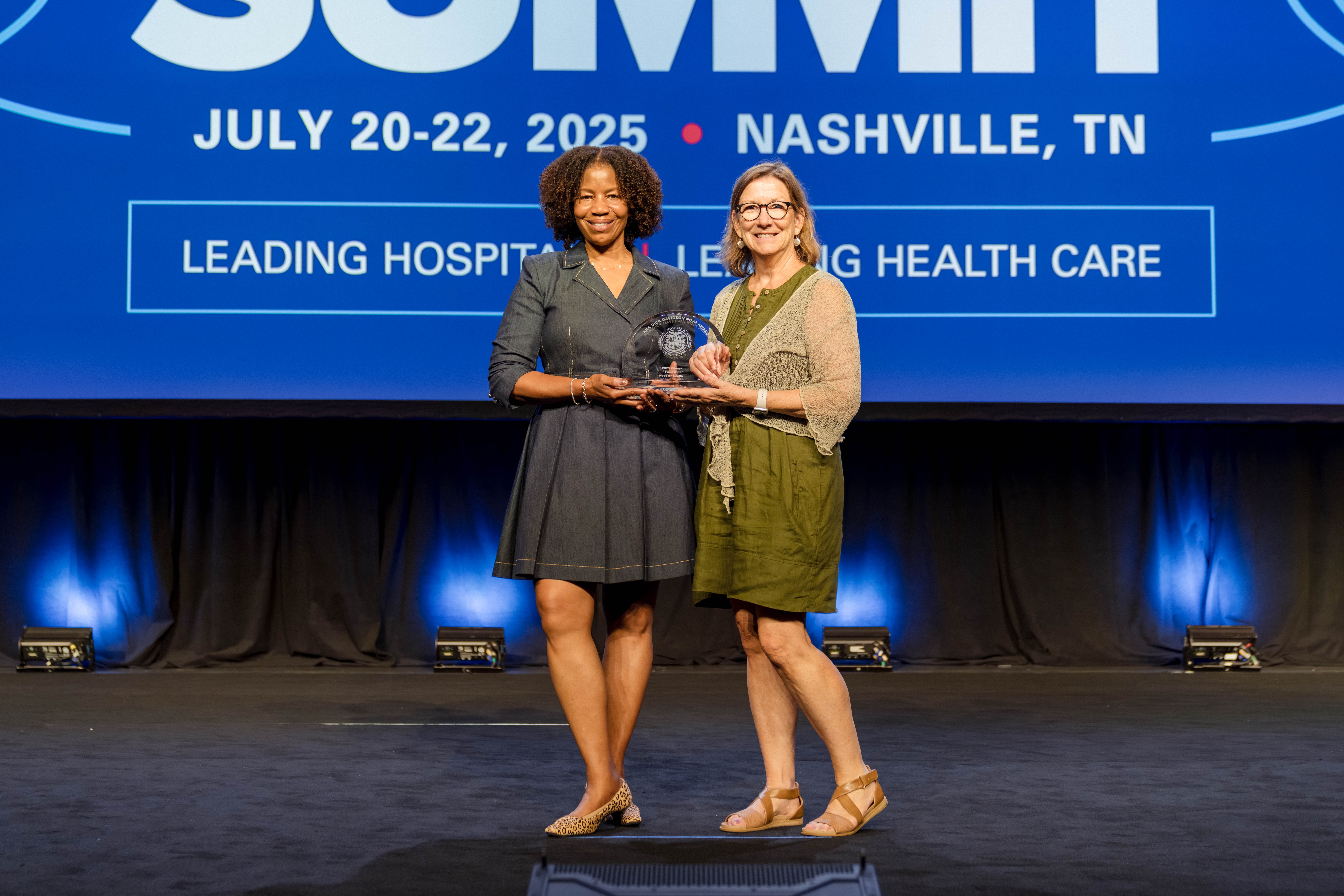 MedStar Health accepts the 2025 Dick Davidson NOVA Award at the 2025 AHA Leadership Summit.