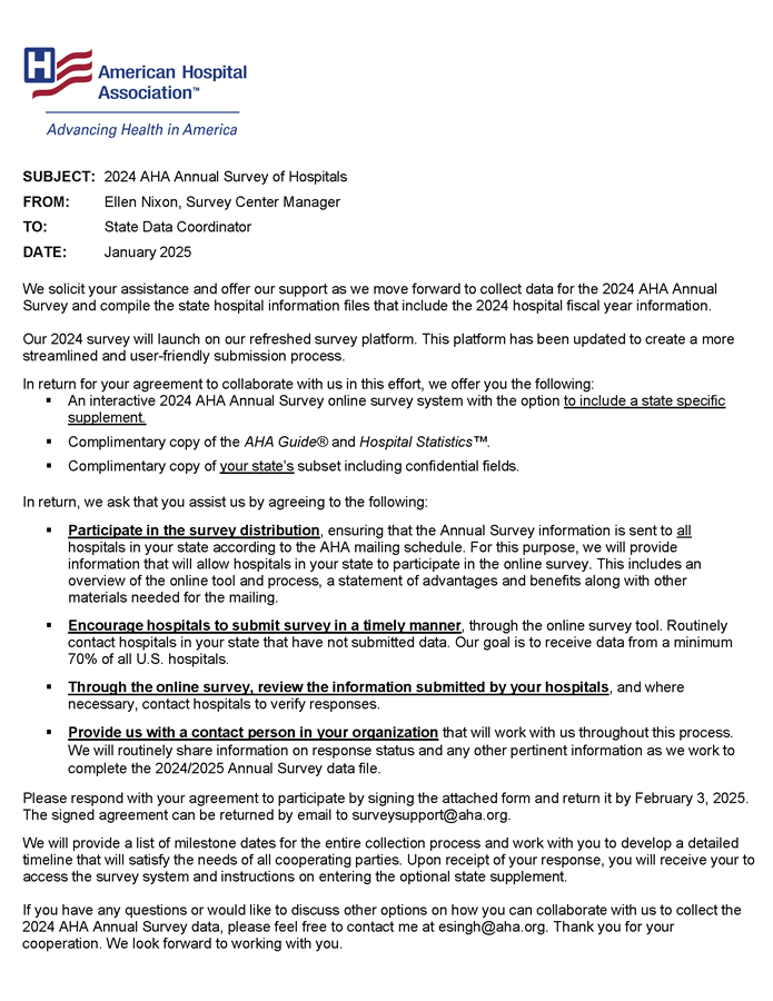 Blank Letter of Agreement page 1.