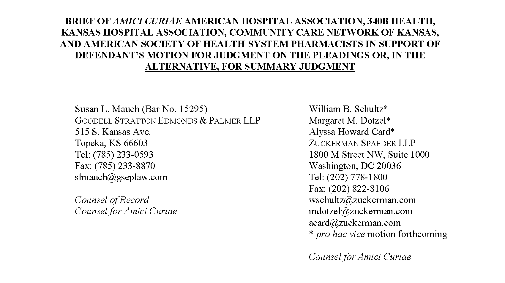 page 1a of amicus brief