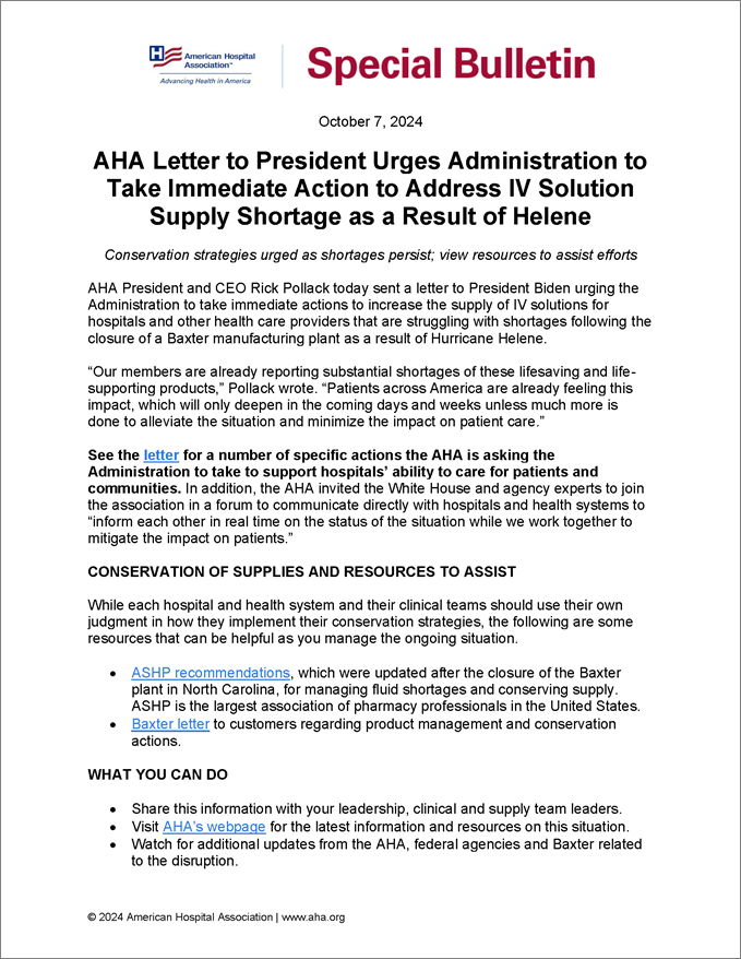 Special Bulletin Cover