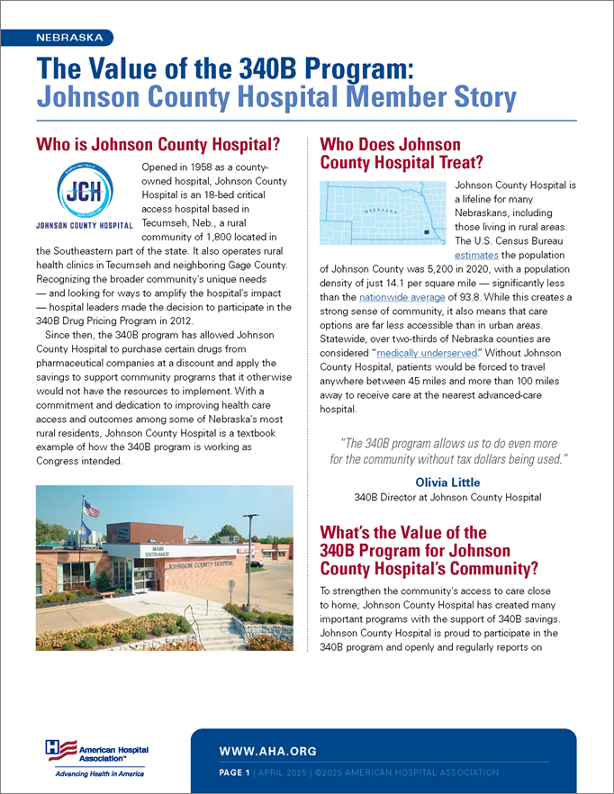 The Value of the 340B Program: Johnson County Hospital Member Story Case Study