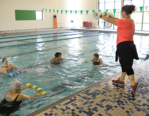 women in a swimming pool