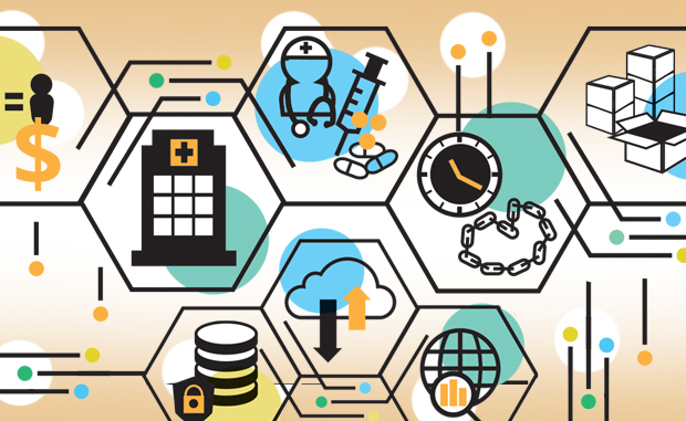 Let’s Work Together — A Framework for Public-Private Health Care Collaboration During Crises. A schematic of a health-care data-sharing system.