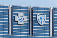 Blue Cross and Blue Shield of Texas logos on building