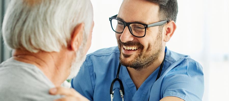 Provider with patient at home