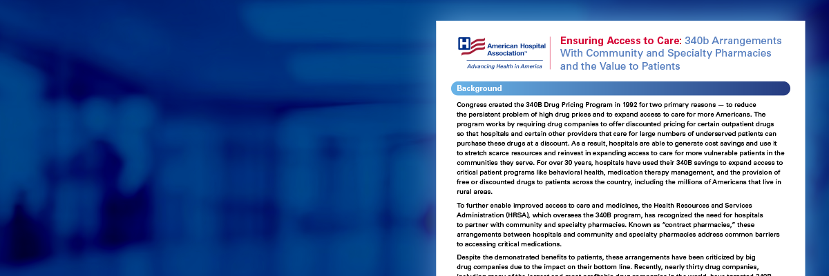 340B Carousel Image: Arrangements with Community and Specialty Pharmacies Improve Access to Care for Underserved Patients