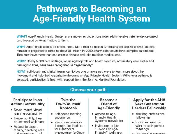 Pathways to Becoming an Age Friendly Health System p1