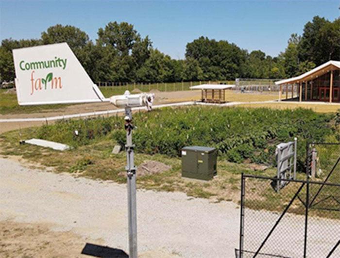 Community Hospital sign on Anderson Community Farm