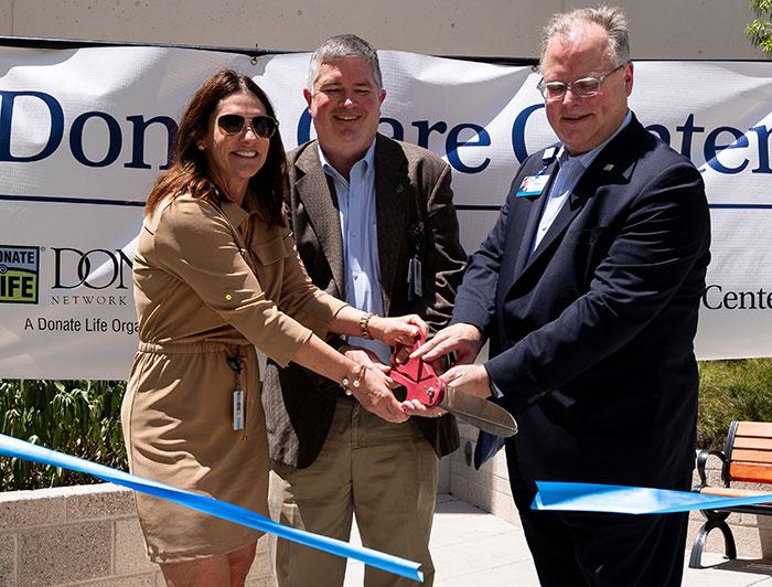 Ribbon cutting at new Donor Care Center