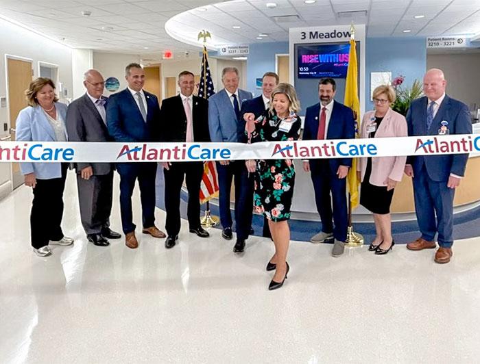 The ribbon cutting ceremony for AtlantiCare Regional Medical Center - Mainland Campus's 50 new state-of-the-art private rooms spread over two floors.